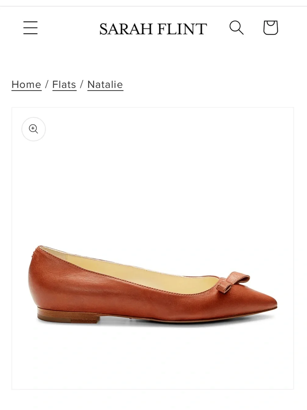 Sarah Flint - Natalie - Saddle Vachetta BRAND NEW IN BOX